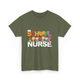 School Nurse T-Shirt - Military Green