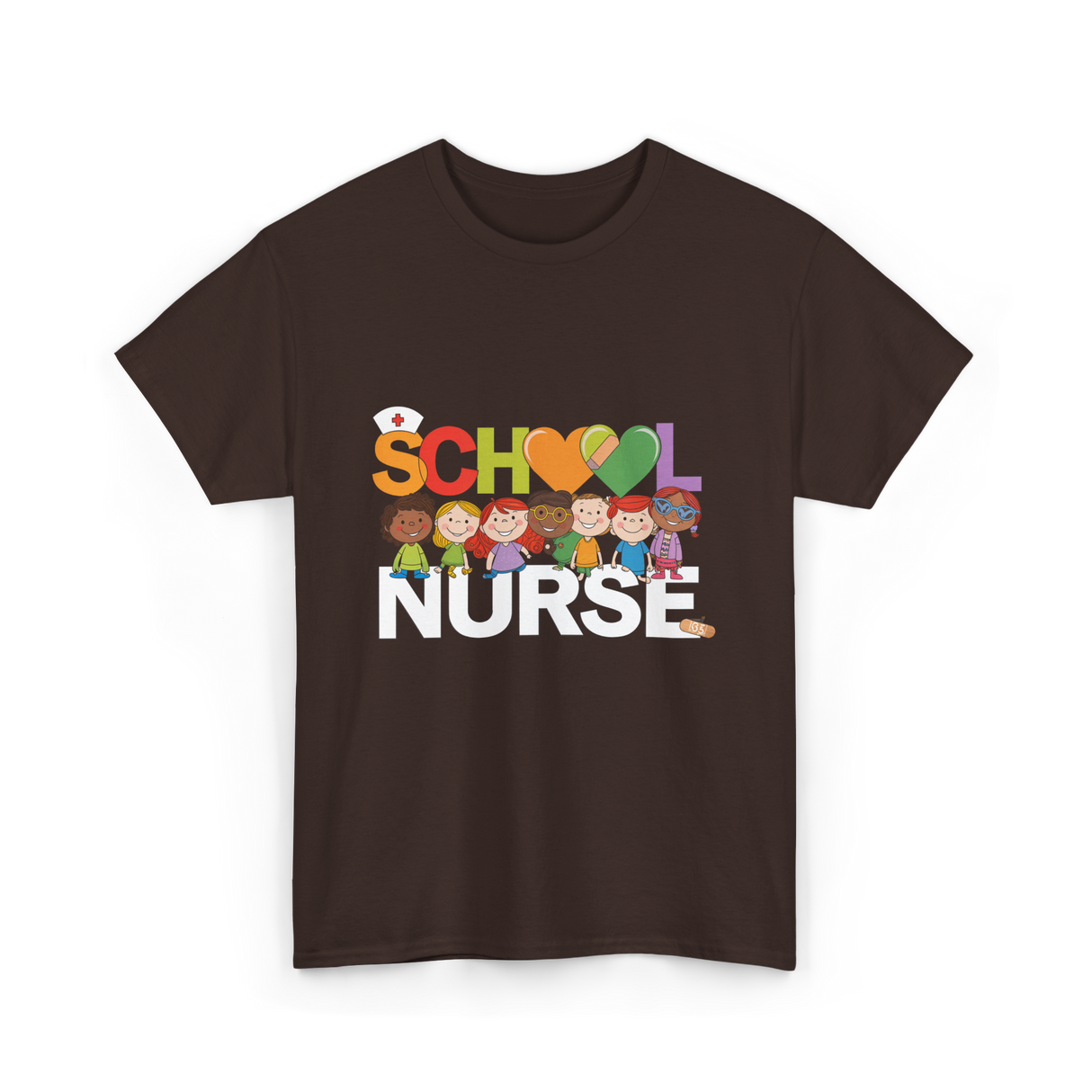 School Nurse T-Shirt - Dark Chocolate