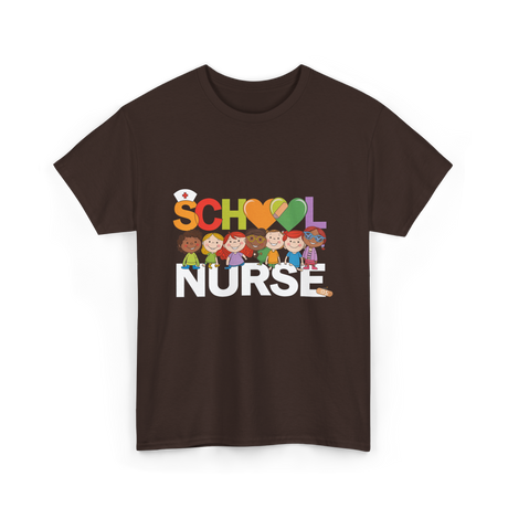 School Nurse T-Shirt - Dark Chocolate