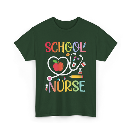 School Nurse T-Shirt - Forest Green