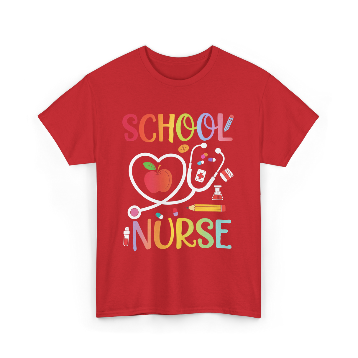 School Nurse T-Shirt - Red