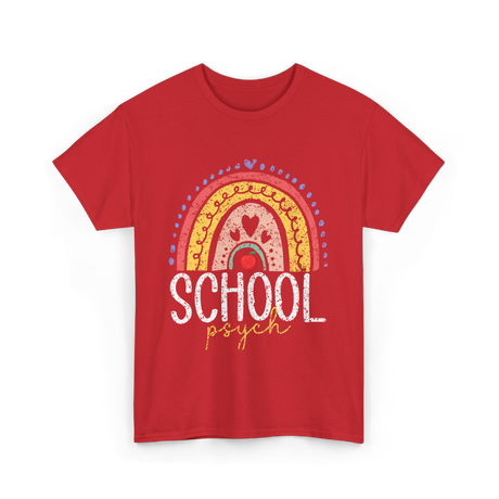 School Psych Psychology Education T-Shirt - Red