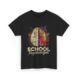 School Psychologist Psychology Brain T-Shirt - Black