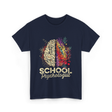 School Psychologist Psychology Brain T-Shirt - Navy