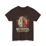 School Psychologist Psychology Brain T-Shirt - Dark Chocolate