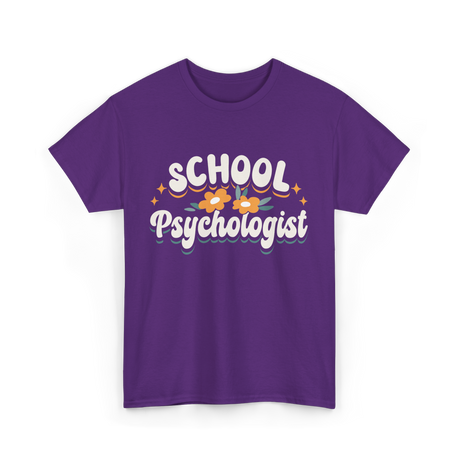 School Psychologist Psychology Educator T-Shirt - Purple