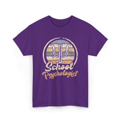 School Psychologist Psychology Educator T-Shirt - Purple