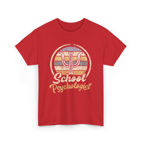 School Psychologist Psychology Educator T-Shirt - Red