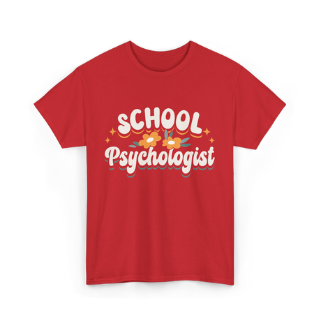 School Psychologist Psychology Educator T-Shirt - Red