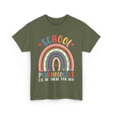 School Psychologist Psychology T-Shirt - Military Green