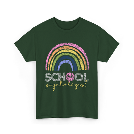 School Psychologist Psychology T-Shirt - Forest Green