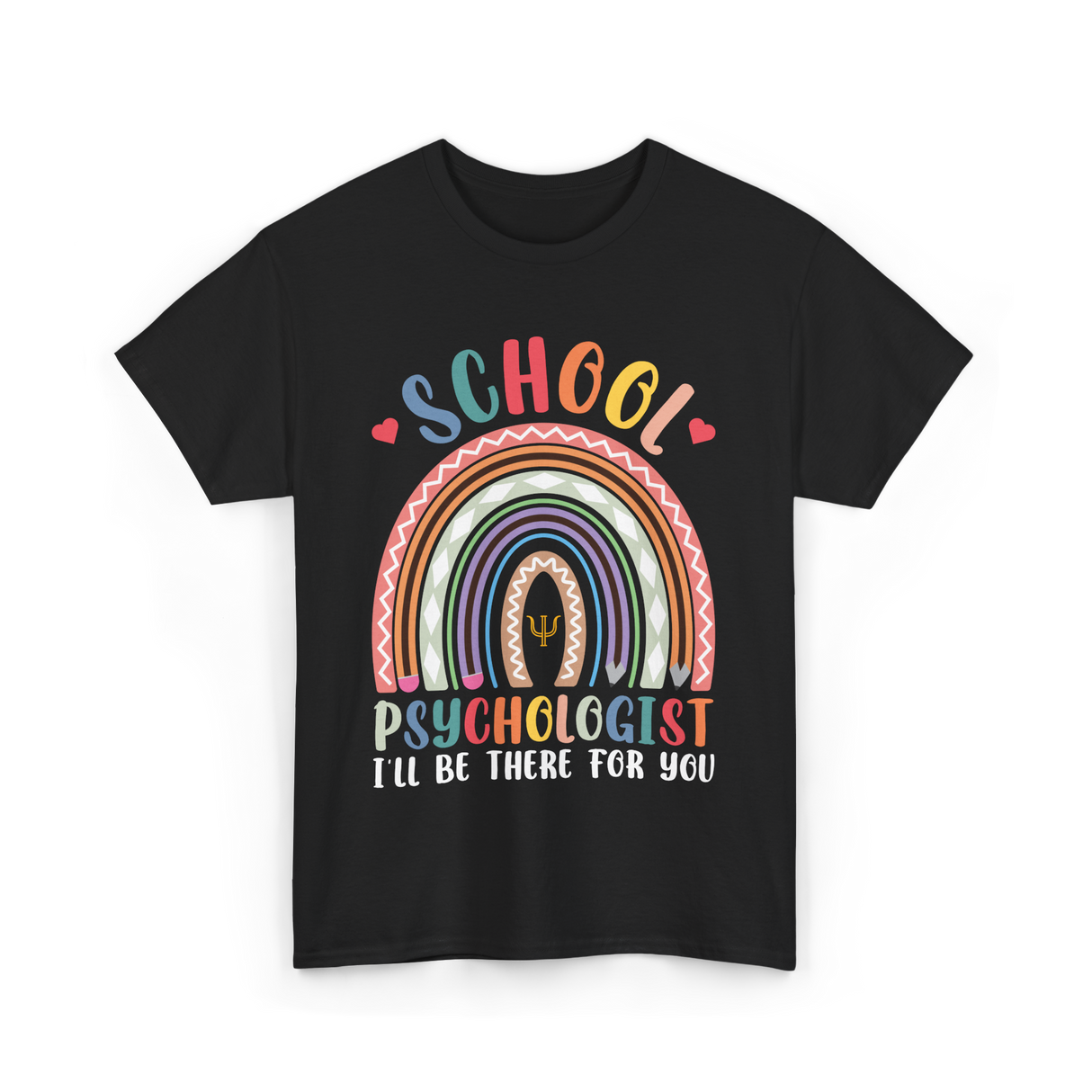 School Psychologist Psychology T-Shirt - Black