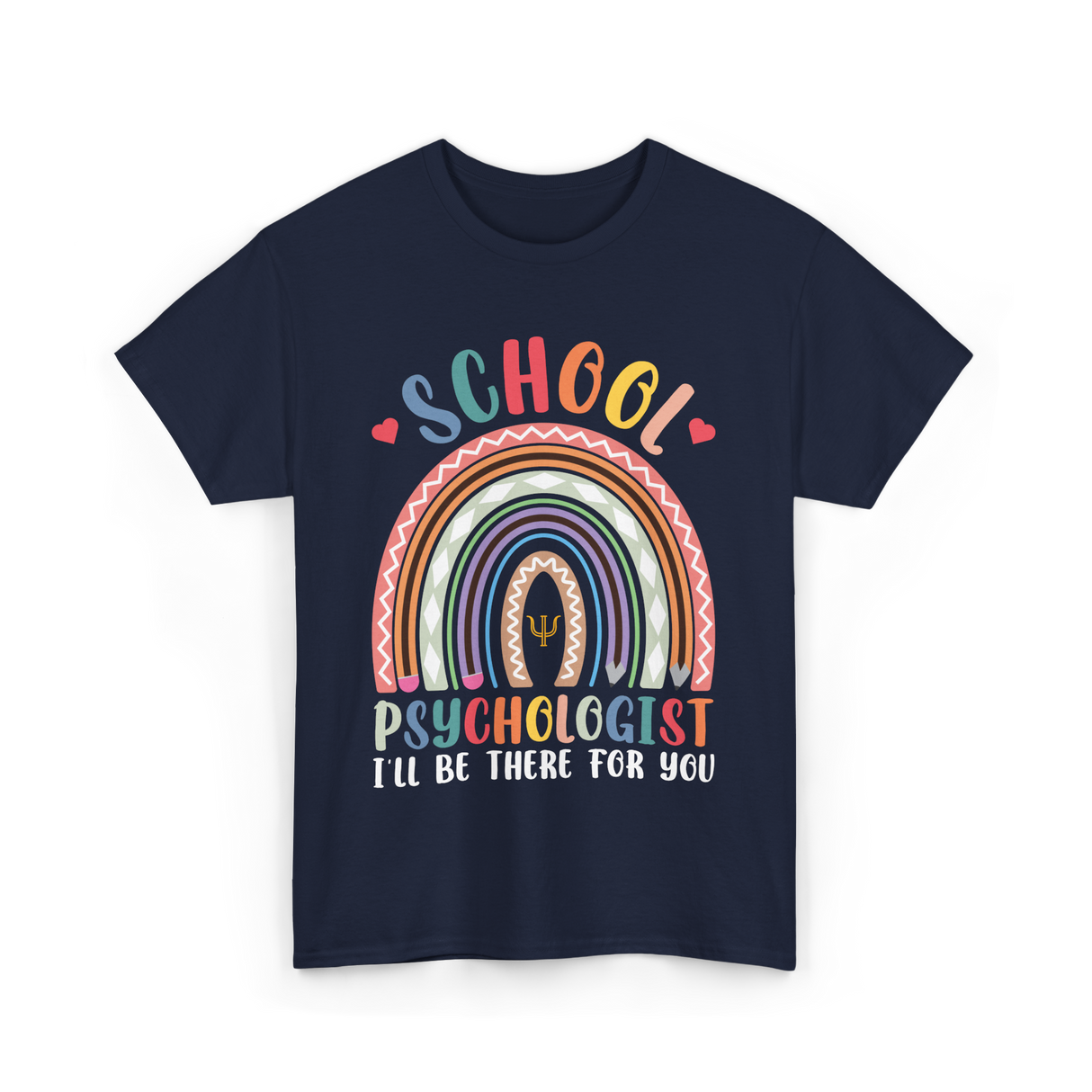 School Psychologist Psychology T-Shirt - Navy