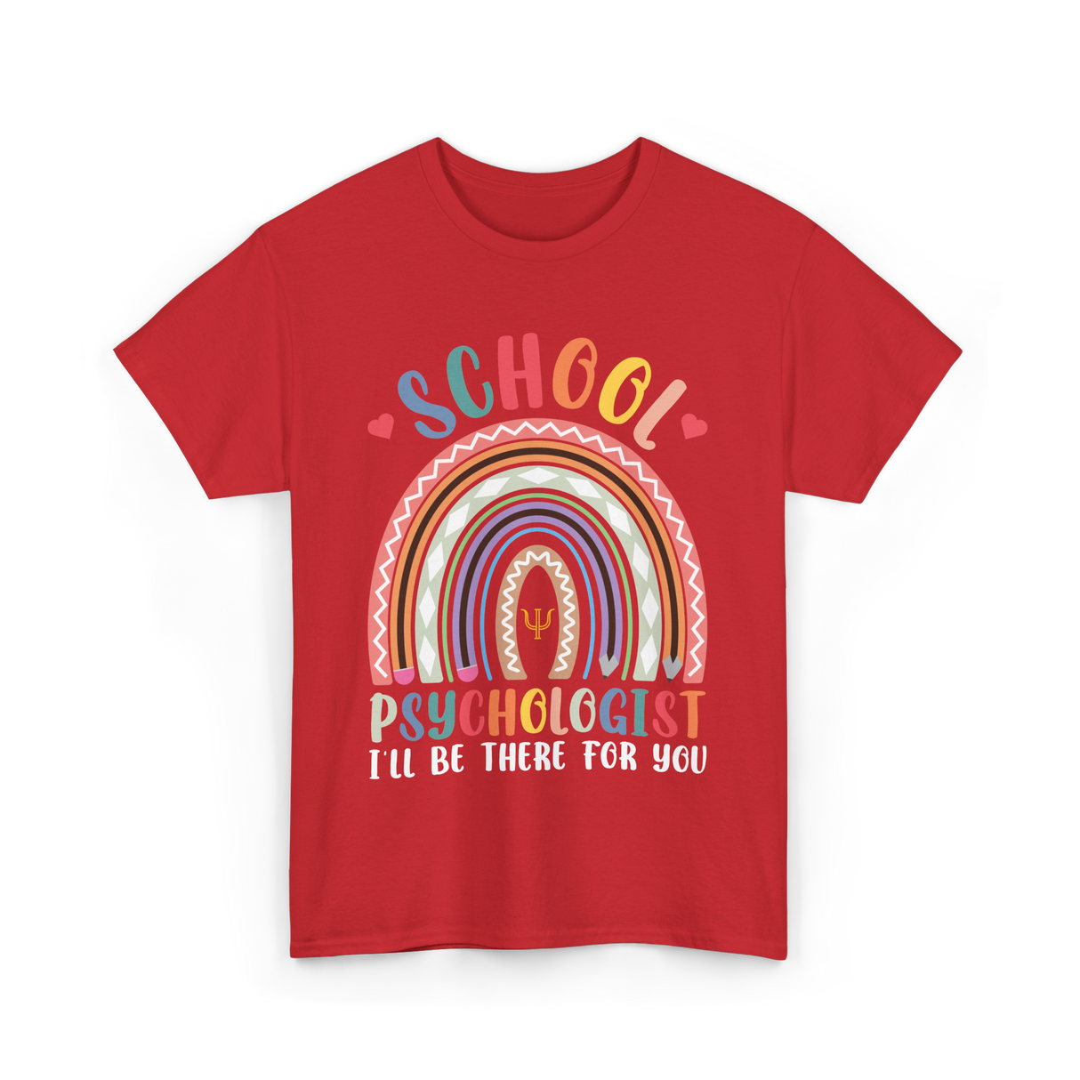 School Psychologist Psychology T-Shirt - Red