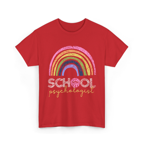 School Psychologist Psychology T-Shirt - Red