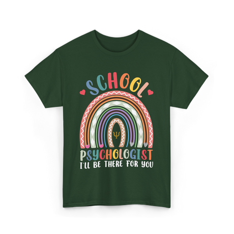 School Psychologist Psychology T-Shirt - Forest Green