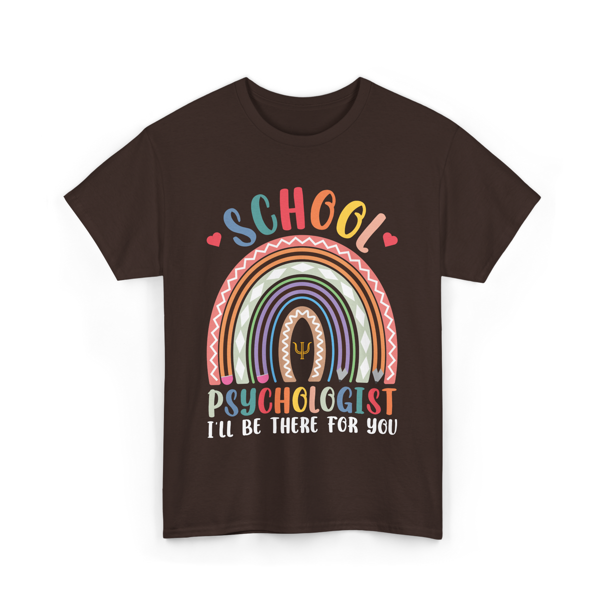 School Psychologist Psychology T-Shirt - Dark Chocolate