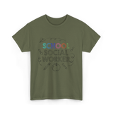 School School Worker Social Workers T-Shirt - Military Green