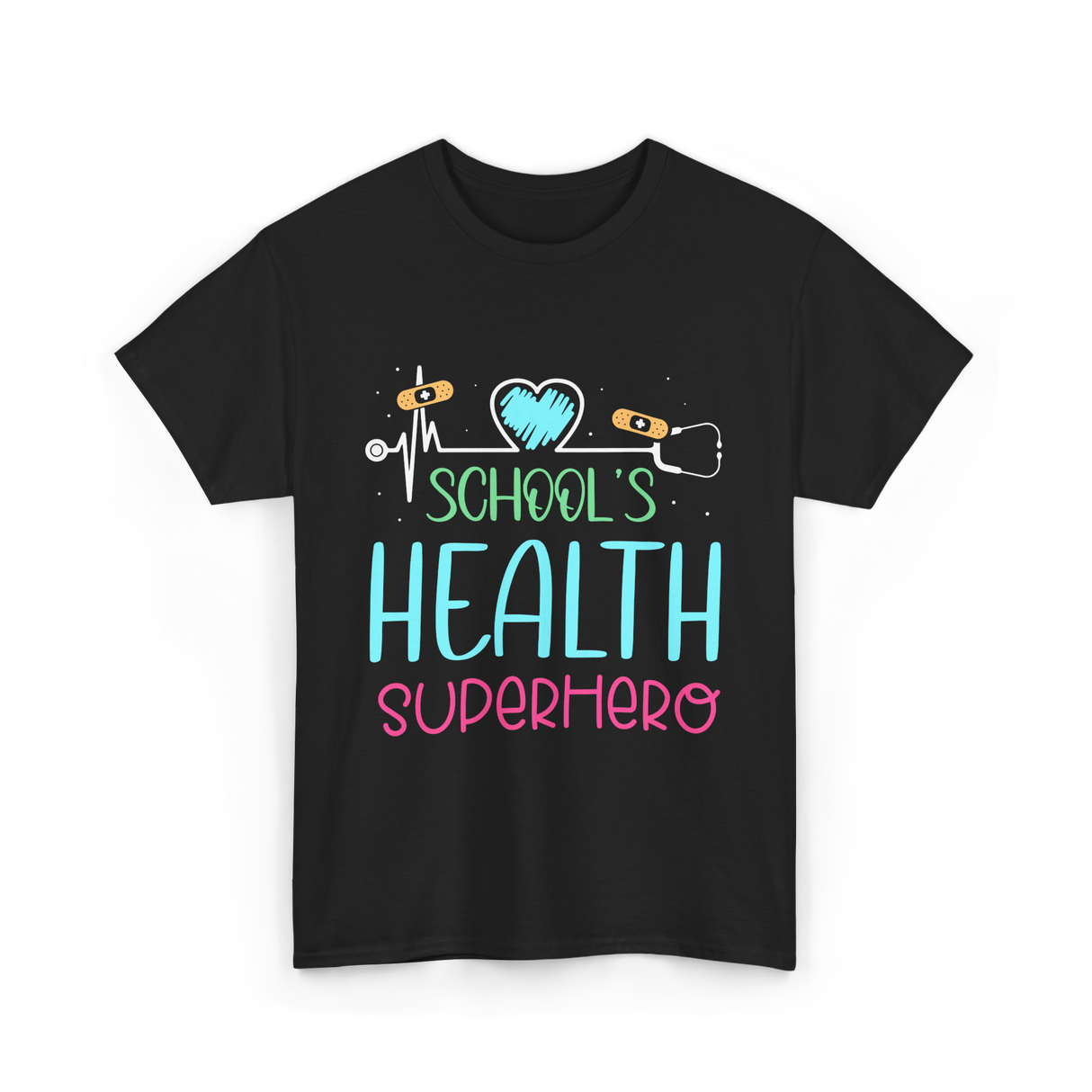 School's Health Superhero Health T-Shirt - Black