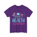 School's Health Superhero Health T-Shirt - Purple