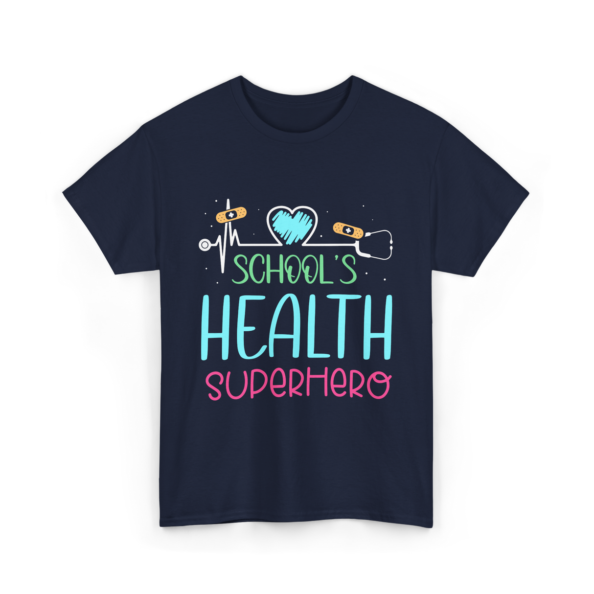 School's Health Superhero Health T-Shirt - Navy