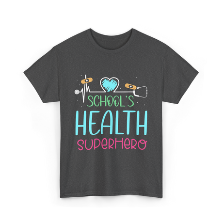 School's Health Superhero Health T-Shirt - Dark Heather