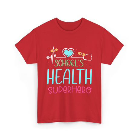 School's Health Superhero Health T-Shirt - Red