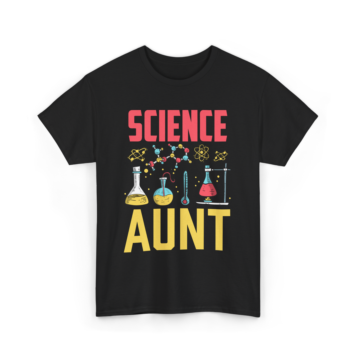 Science Aunt Science Educator T-Shirt - Black