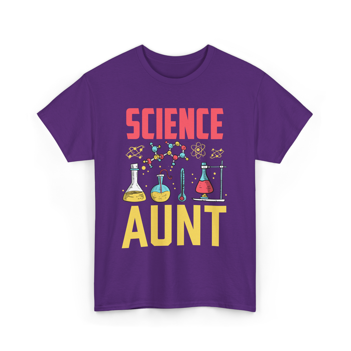 Science Aunt Science Educator T-Shirt - Purple