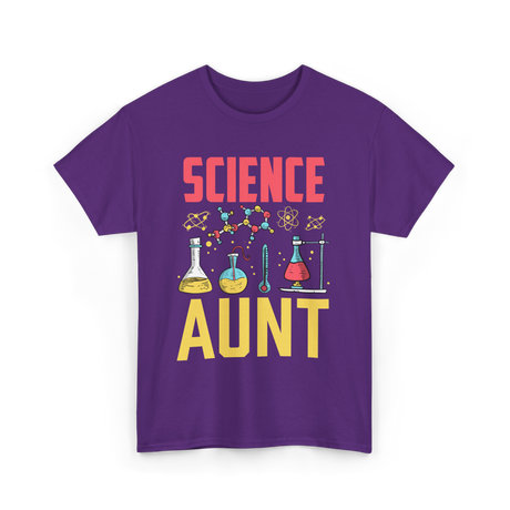 Science Aunt Science Educator T-Shirt - Purple