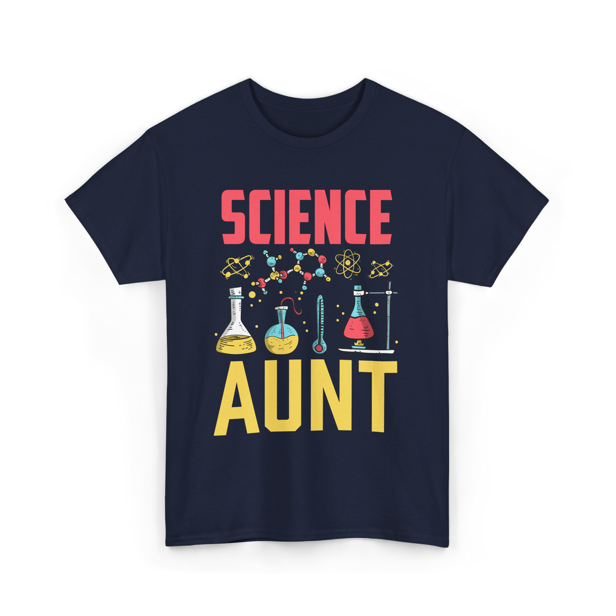 Science Aunt Science Educator T-Shirt - Navy