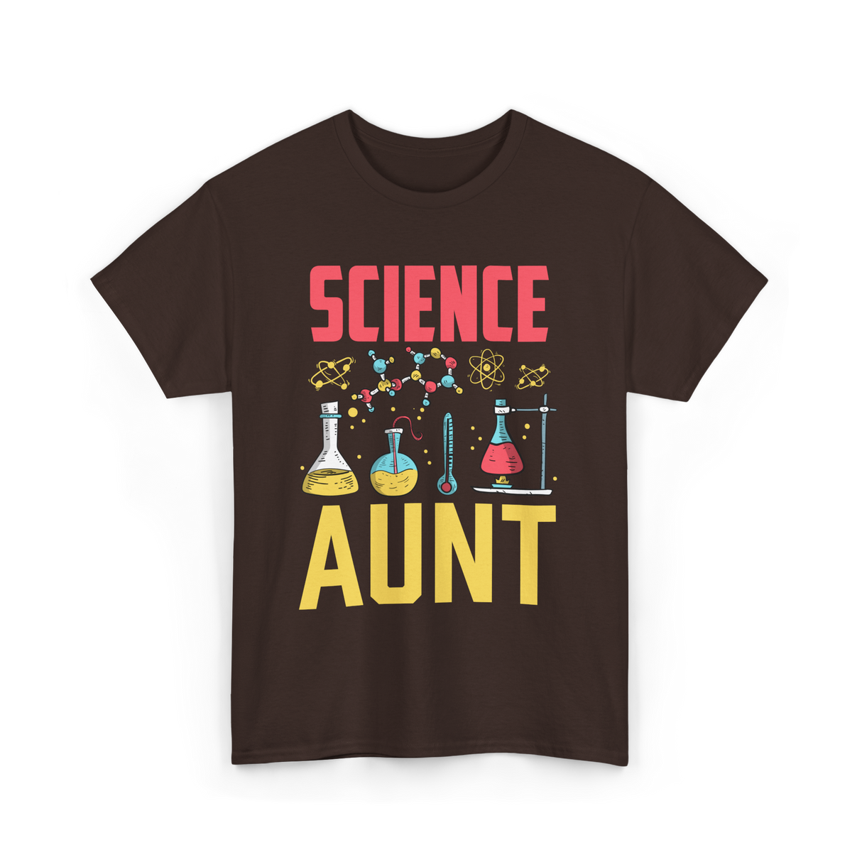 Science Aunt Science Educator T-Shirt - Dark Chocolate