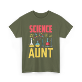 Science Aunt Science Educator T-Shirt - Military Green