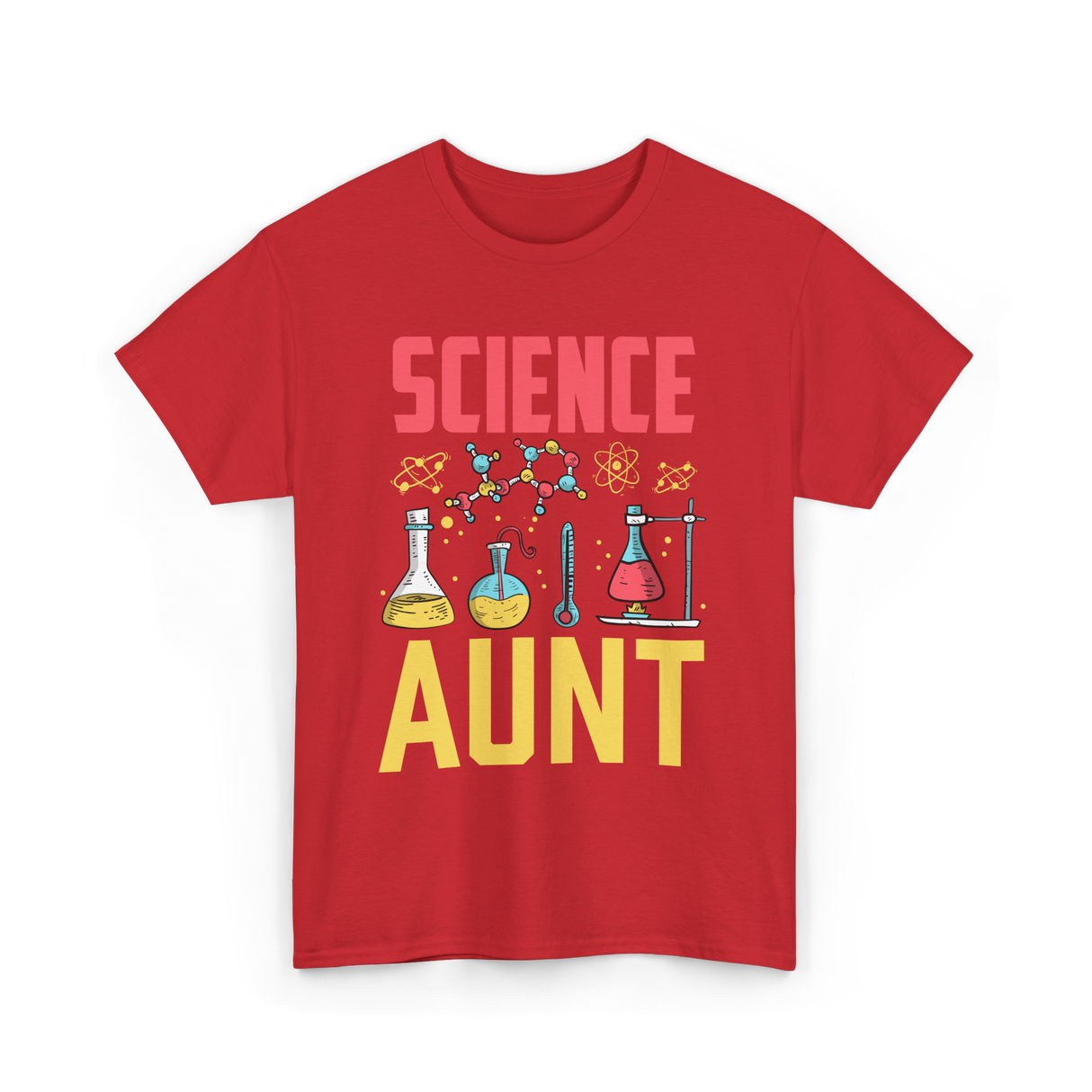 Science Aunt Science Educator T-Shirt - Red