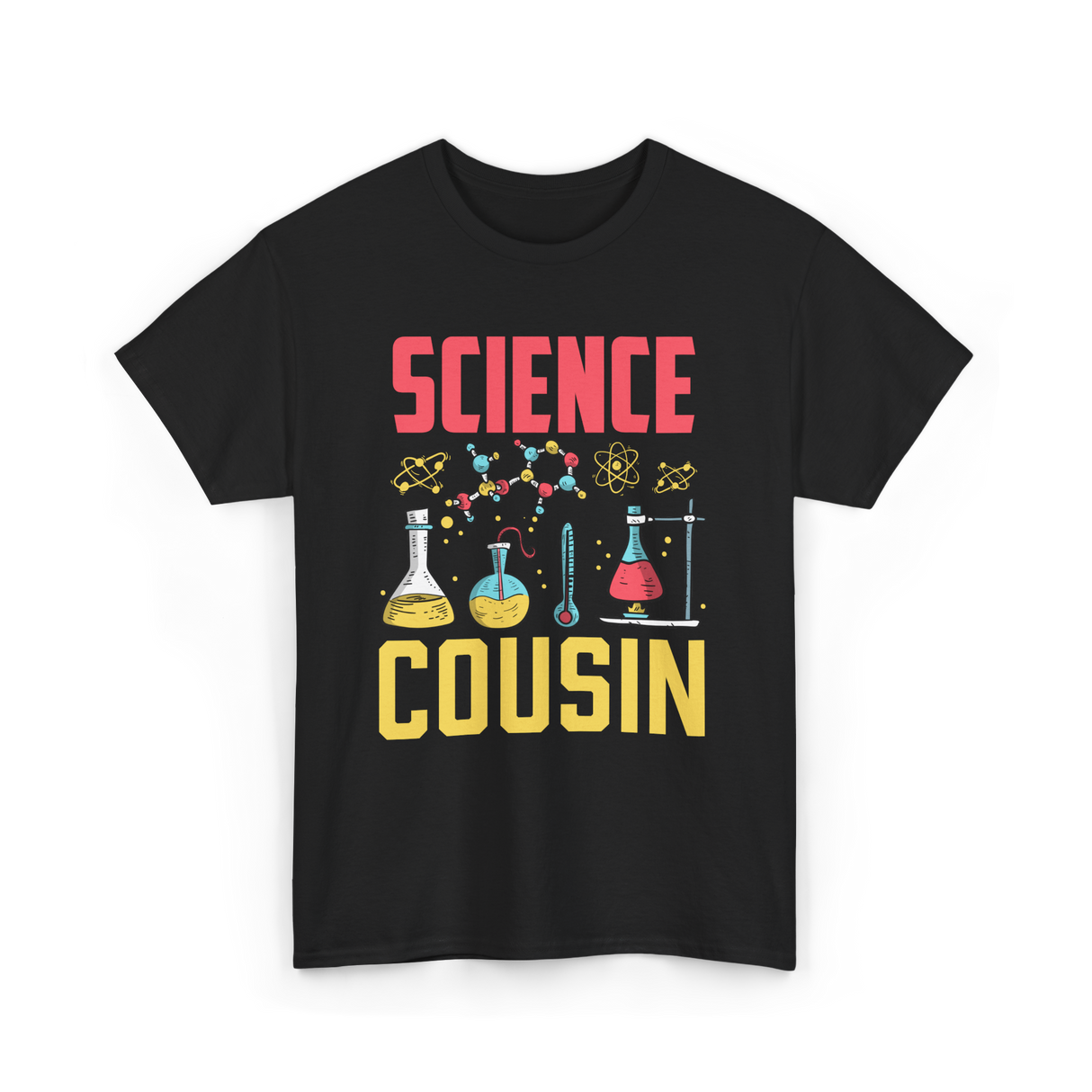 Science Cousin Scientist Researcher T-Shirt - Black