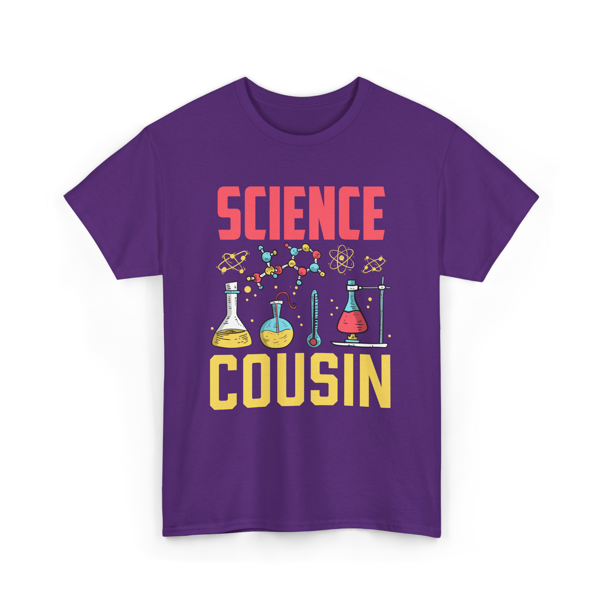 Science Cousin Scientist Researcher T-Shirt - Purple