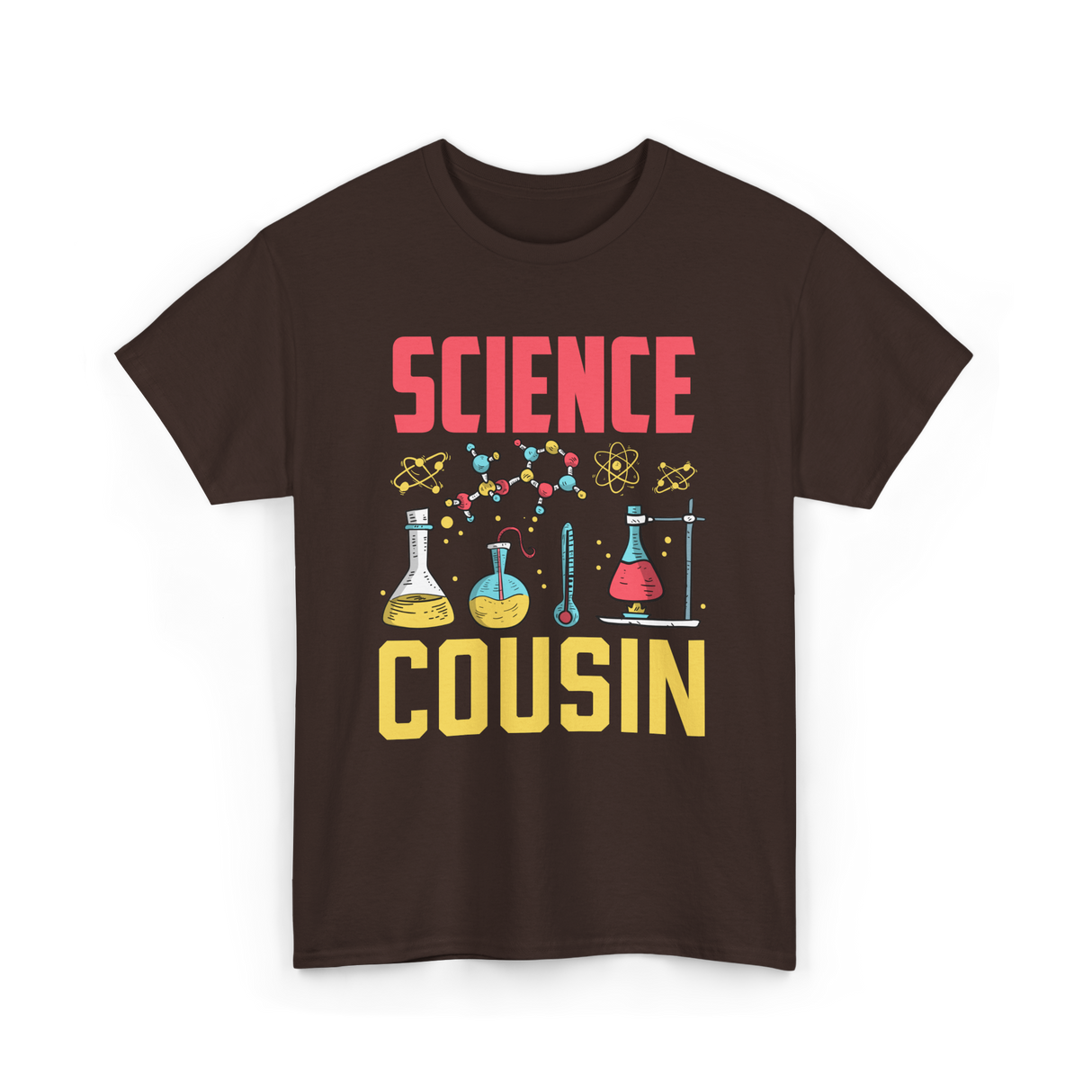 Science Cousin Scientist Researcher T-Shirt - Dark Chocolate