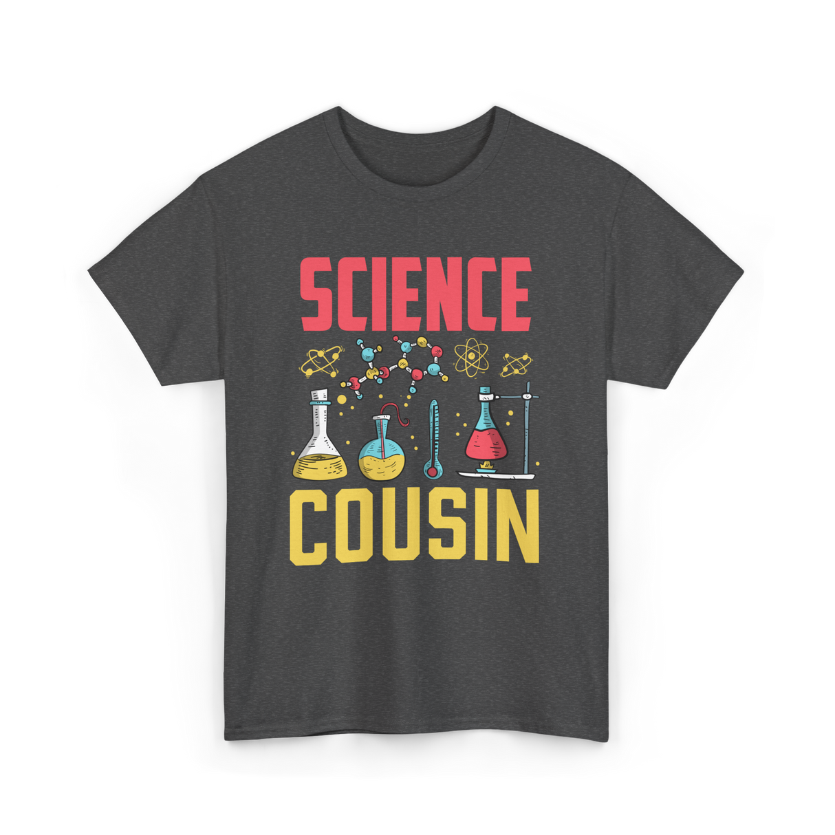 Science Cousin Scientist Researcher T-Shirt - Dark Heather