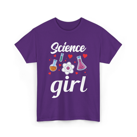 Science Girl STEM Scientist T-Shirt - Purple