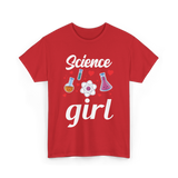 Science Girl STEM Scientist T-Shirt - Red