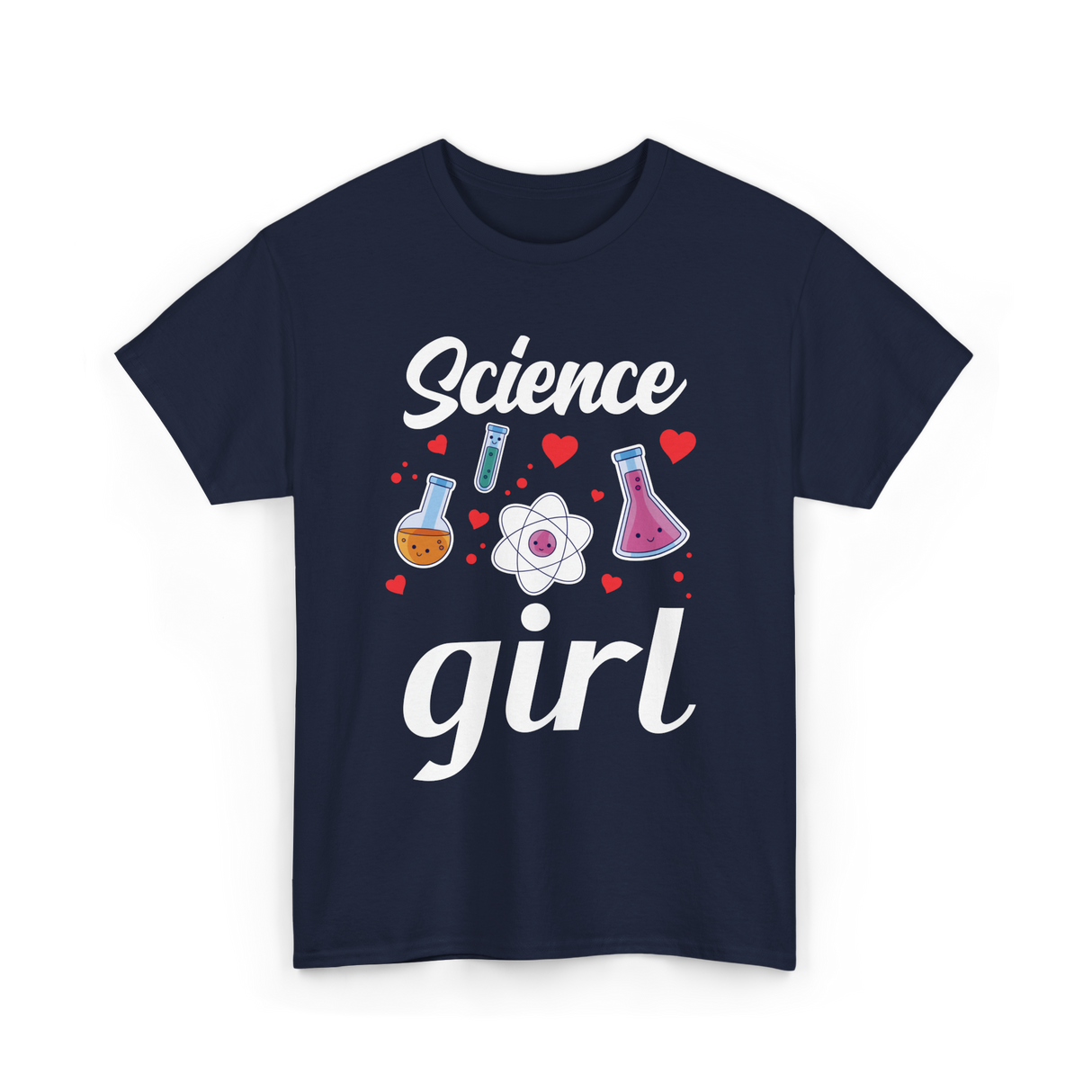 Science Girl STEM Scientist T-Shirt - Navy