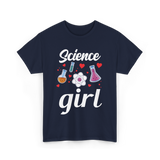 Science Girl STEM Scientist T-Shirt - Navy