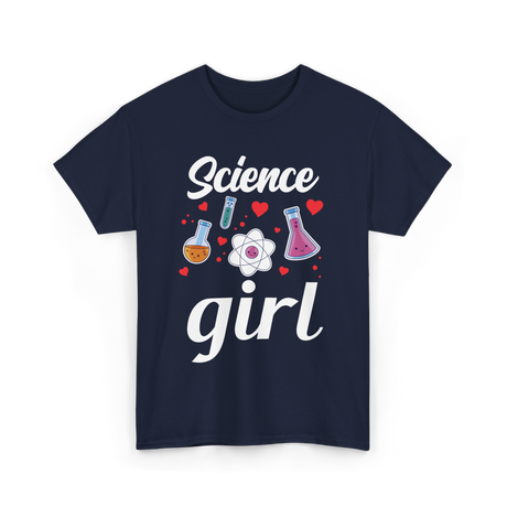 Science Girl STEM Scientist T-Shirt - Navy