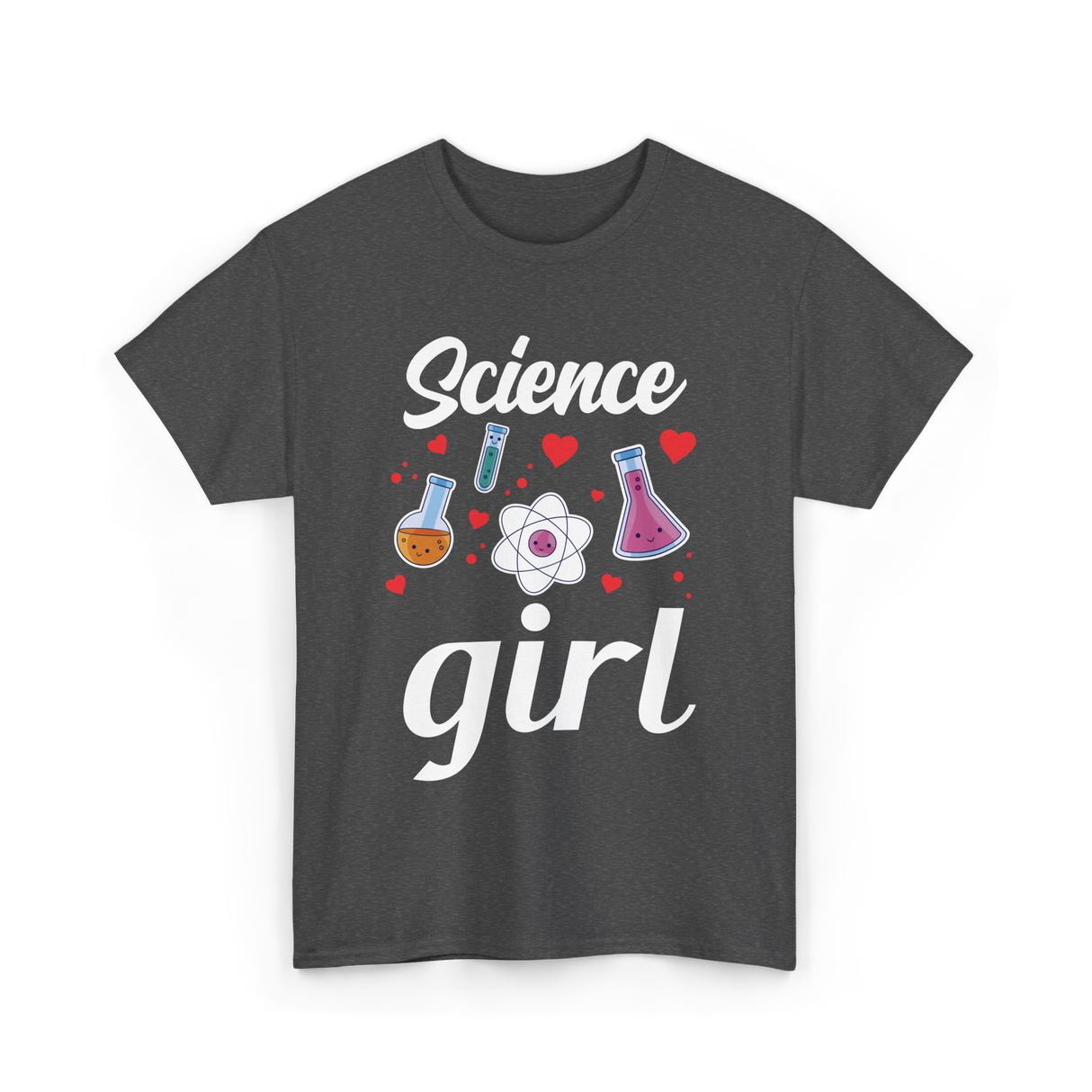 Science Girl STEM Scientist T-Shirt - Dark Heather