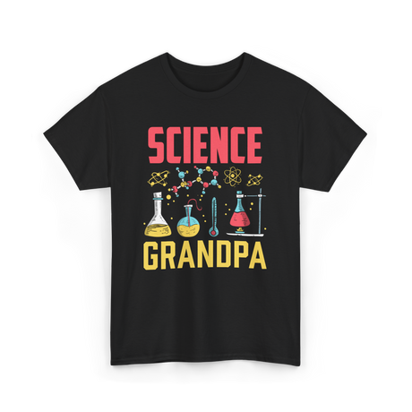 Science Grandpa Scientist T-Shirt - Black