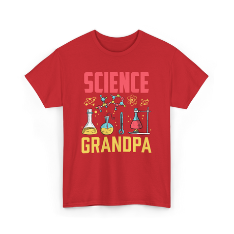 Science Grandpa Scientist T-Shirt - Red