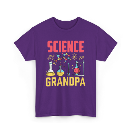 Science Grandpa Scientist T-Shirt - Purple