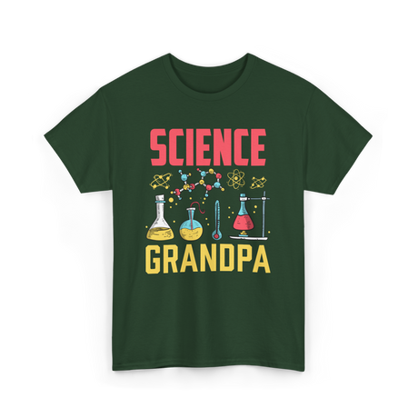 Science Grandpa Scientist T-Shirt - Forest Green