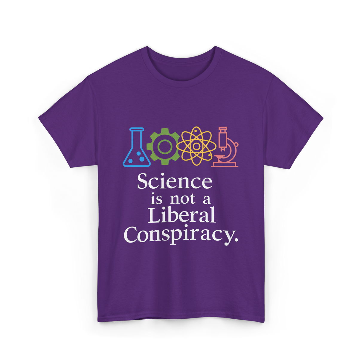 Science is Not a Conspiracy Science T-Shirt - Purple