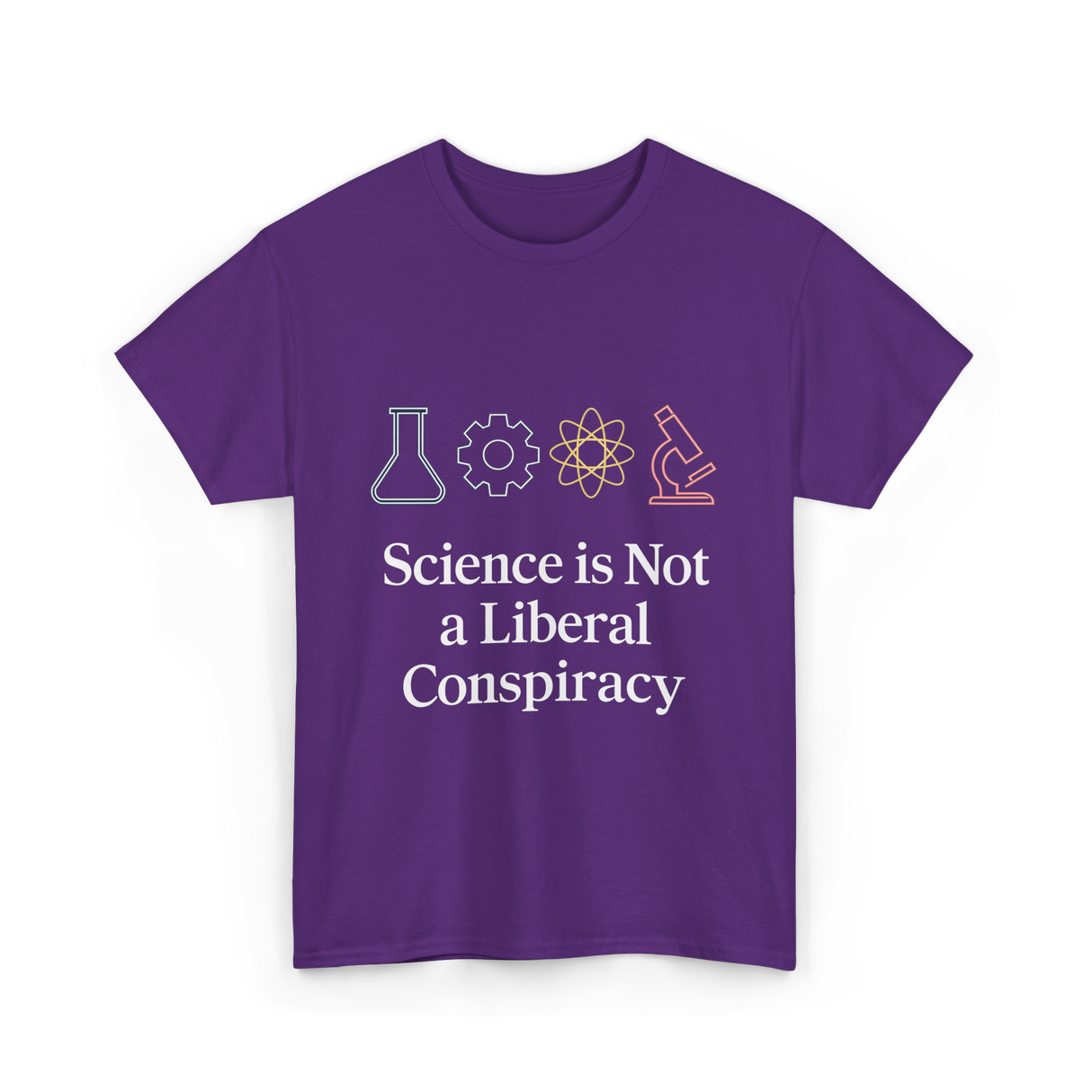 Science is Not Conspiracy Science T-Shirt - Purple